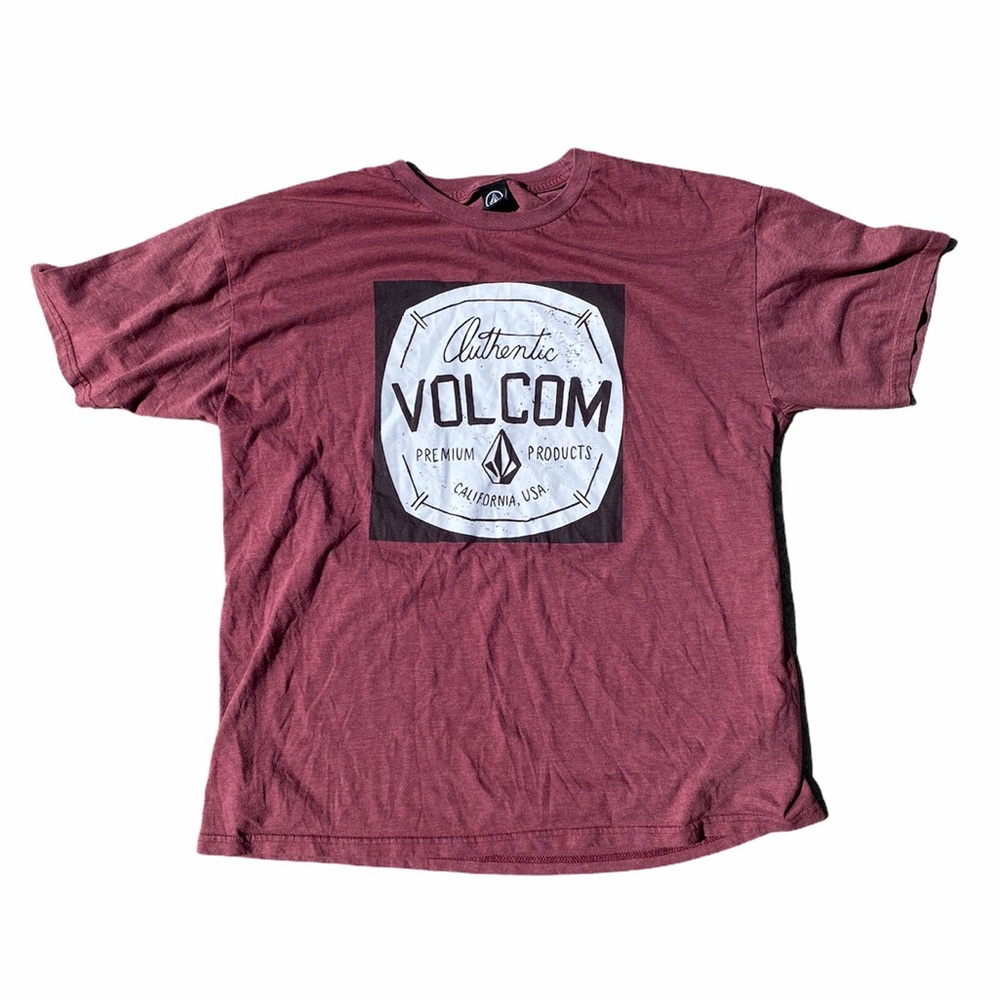 Volcom T-shirt Maroon Color Size XL
